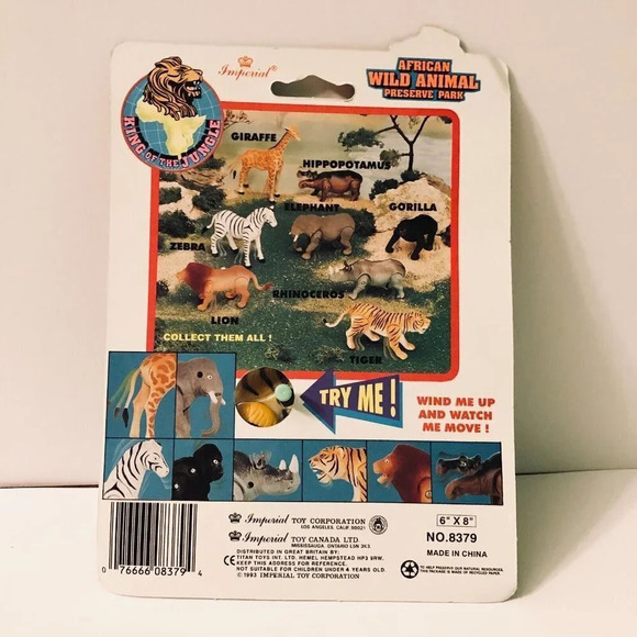Vtg 1993 Imperial Wild Animal Tiger Wind Up Action Toy - Picture 7 of 15